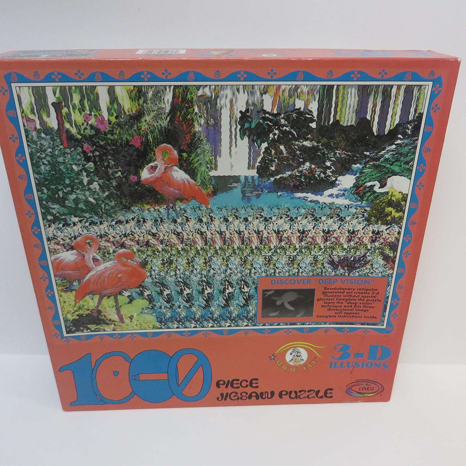 Magic Eye Flamingos 3 D Illusions 1000 Pc Jigsaw Puzzle 