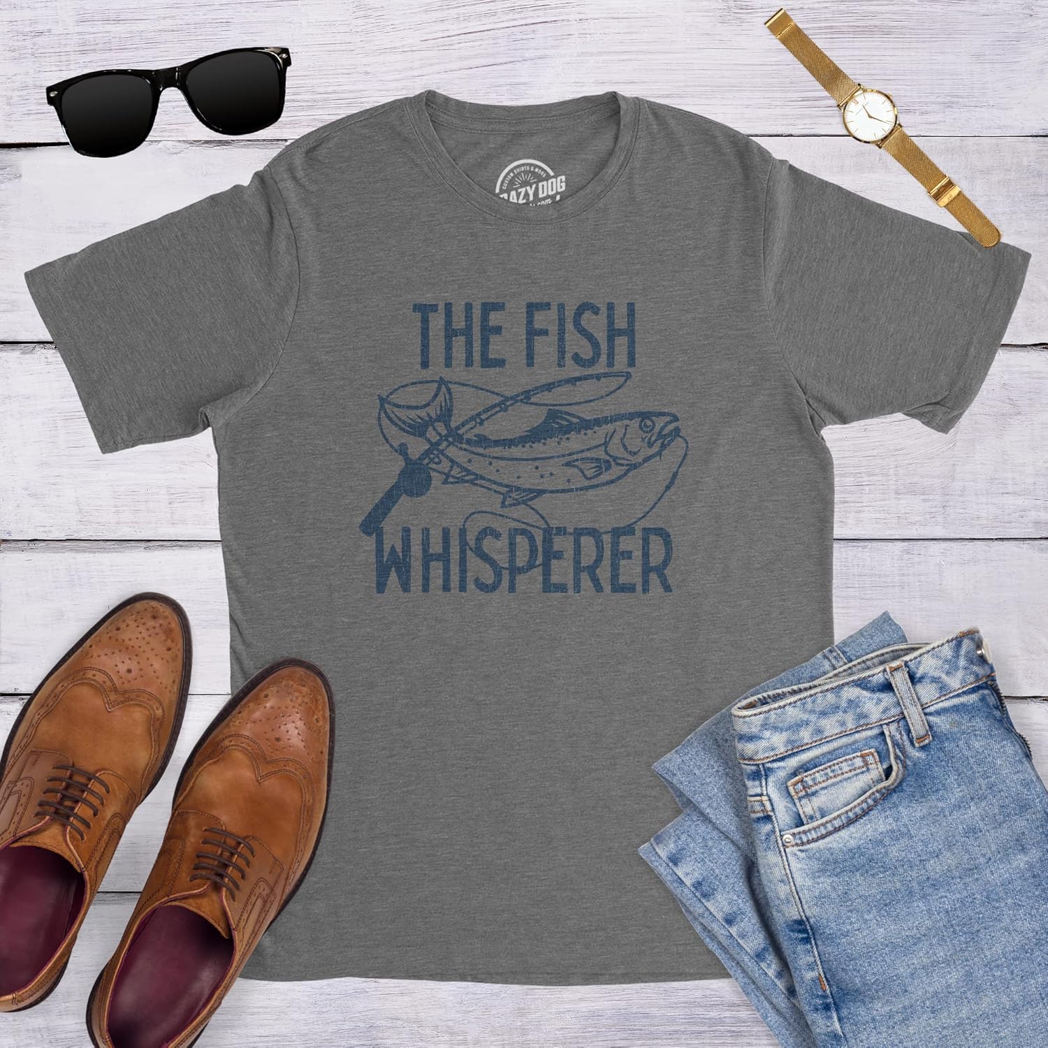 Funny Fishing Shirt for Men – The Fish Whisperer Graphic Design – Lake Life Gift for Fishermen Dads and Outdoor Enthusiasts - Image 5