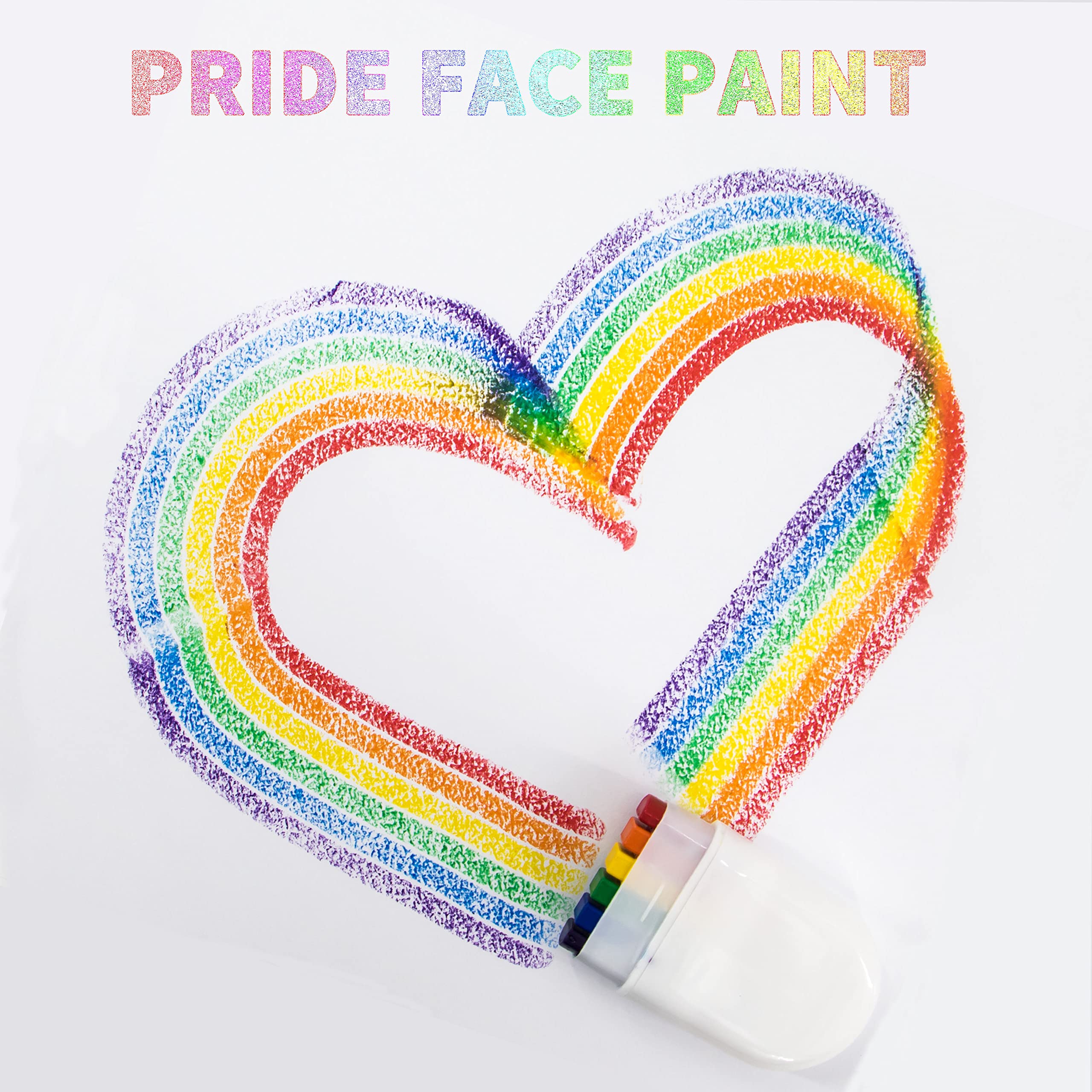 2 Pack Pride Face Paint Rainbow Face Paint for Gay Pride Day Celebrations  Party, Gay Pride Rainbow Flag Color Crayon for Face Body