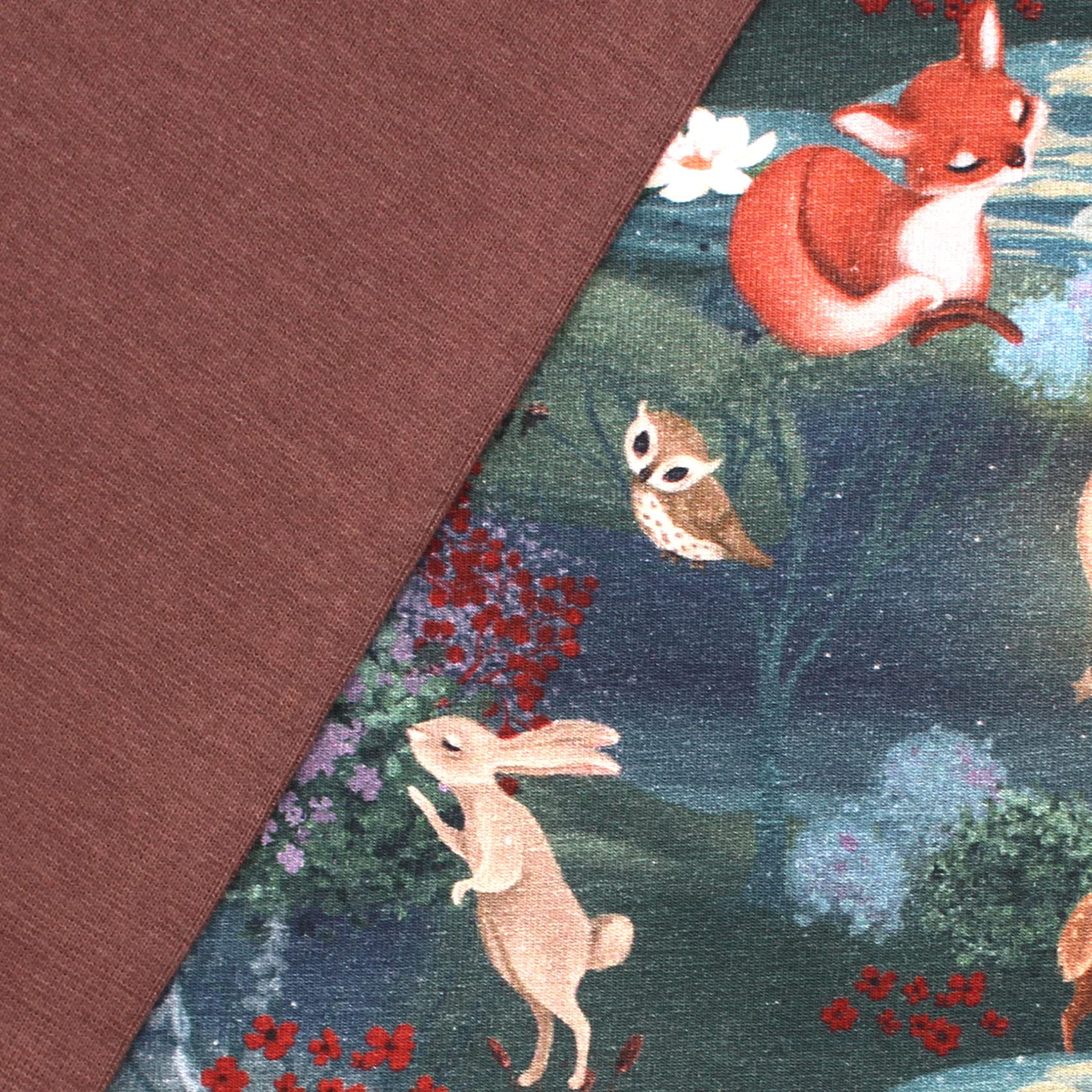 Tessuto Per Cucito Bambini - 0.5m Jersey + 0.5m Polsino, Fantasia Unicorno E Mentascura - Foto 5