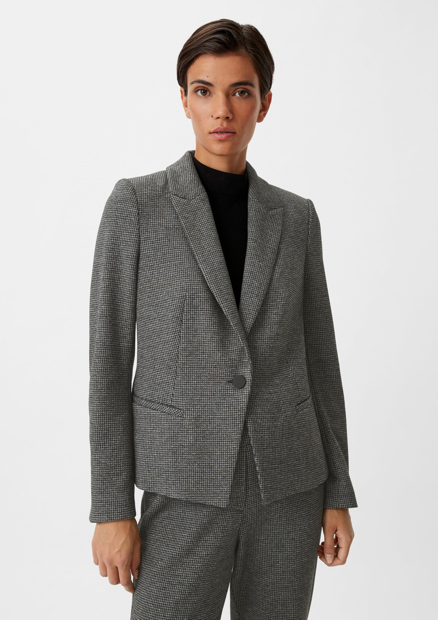 Comma Blazer mit Pepita-Muster