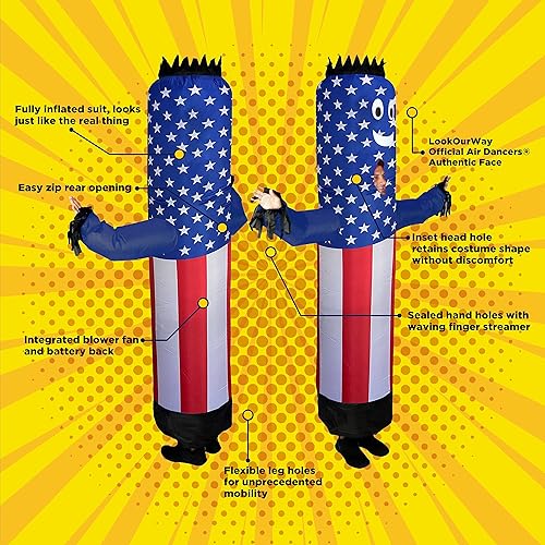 Miniatura 2 de LookOurWay Disfraz inflable de tubo de aire bailarín para hombre