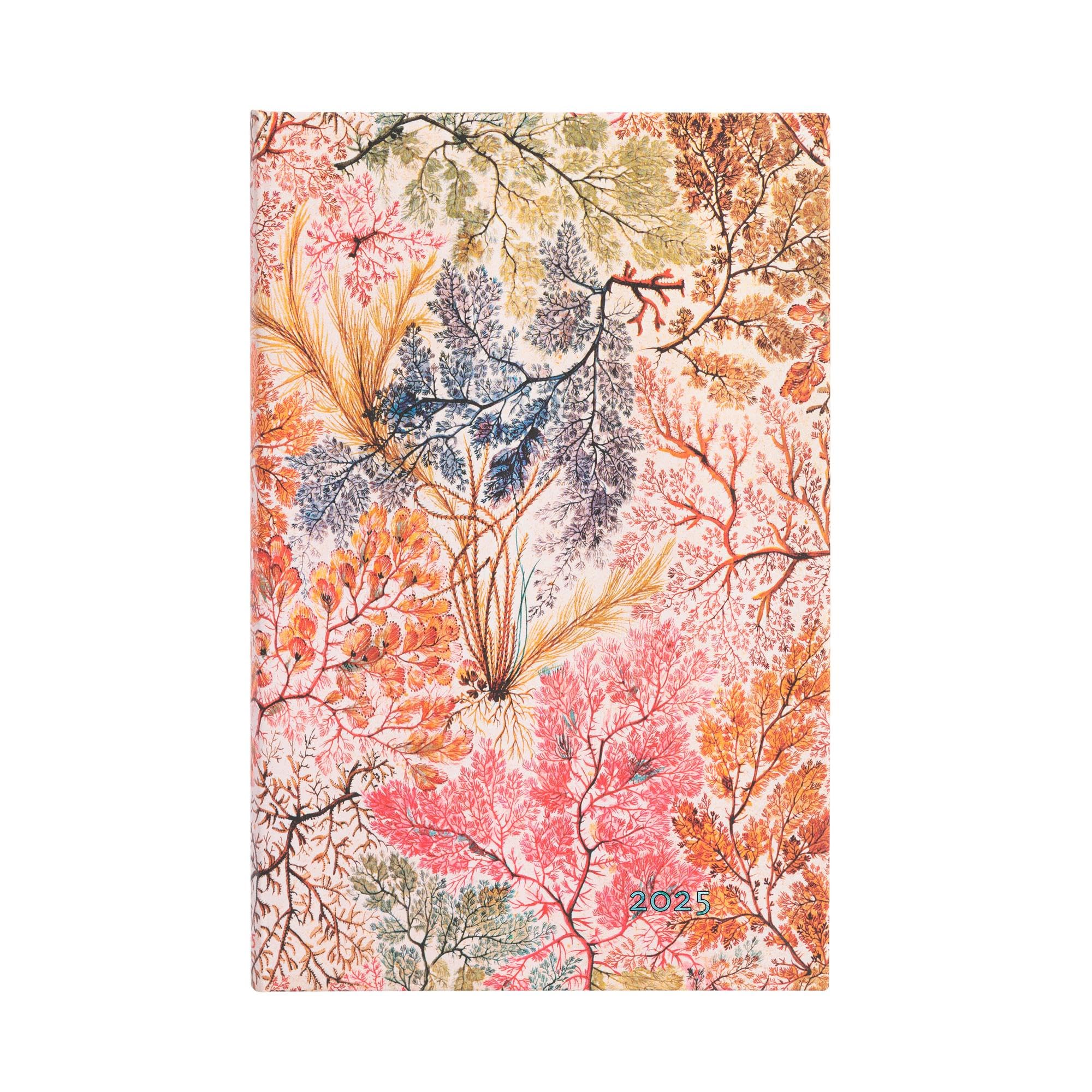 Anemone (William Kilburn) Midi 12-Month Verso Hardback Dayplanner 2025 (Wrap Closure)