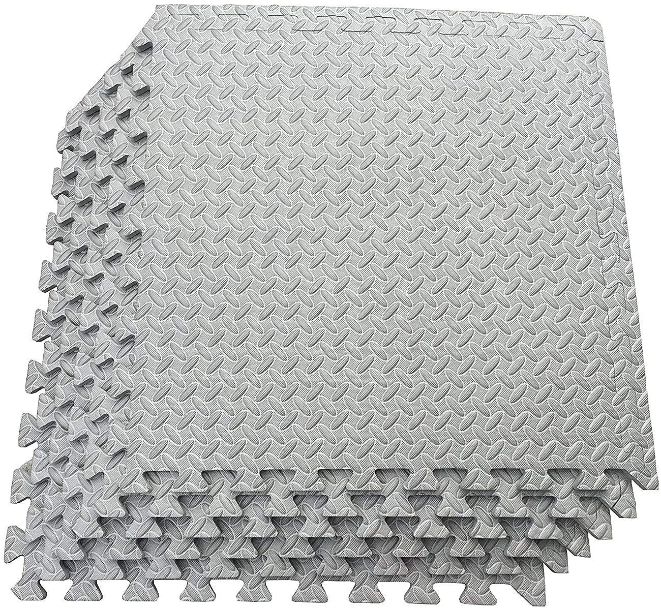 TIB Puzzle Exercise Mat with EVA Foam Interlocking Tiles, Set of 4, Thickness=25MM, Grey (B096S1F46R) Amazon Price History, Amazon Price Tracker