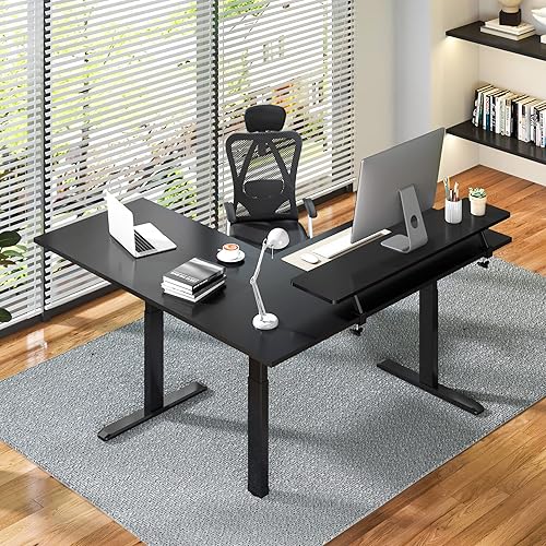 Miniatura 2 de Stand Steady Tranzendesk Power - Escritorio eléctrico extragrande de 71 pulgadas en forma de L | Escritorio de esquina gigante y estación de trabajo