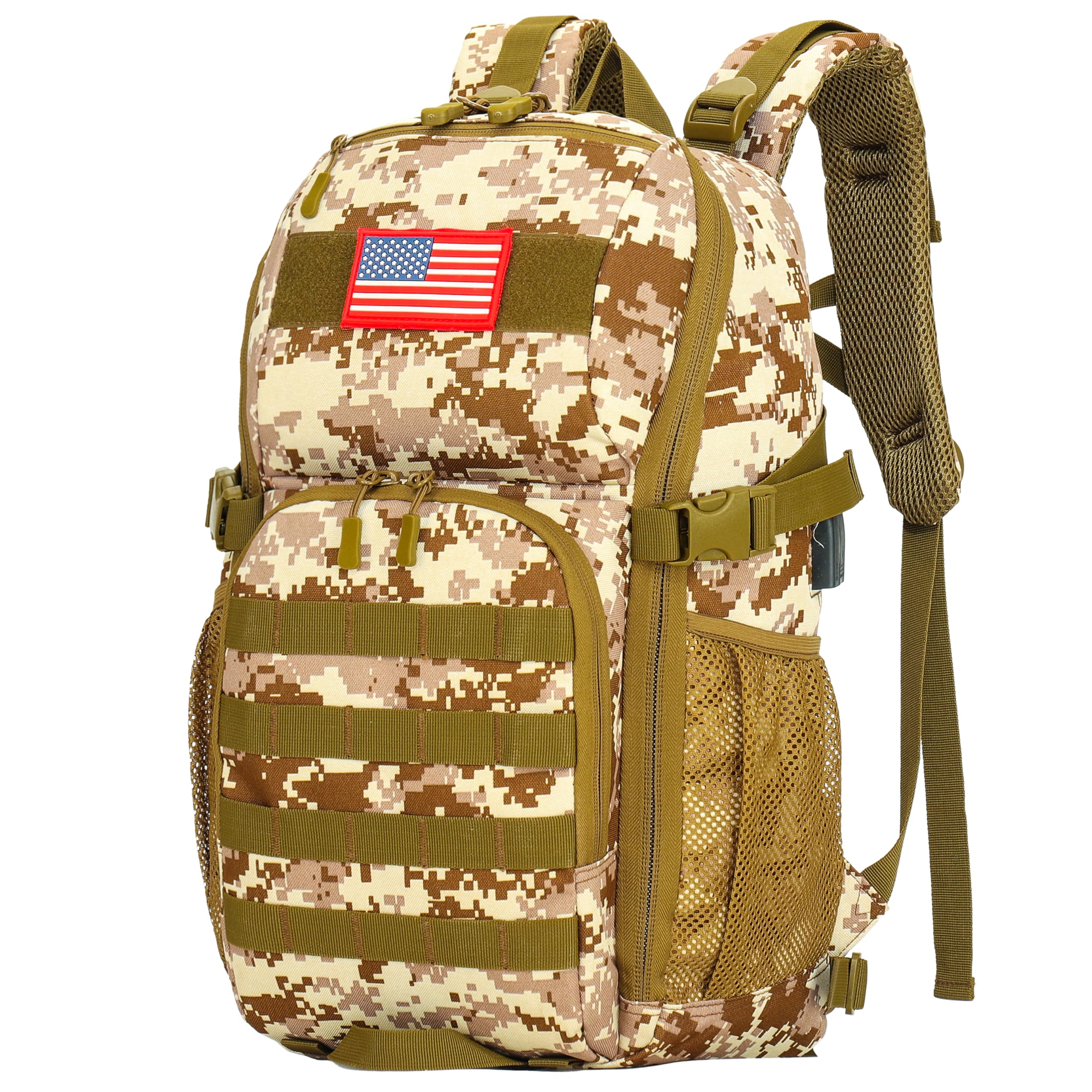 outdoor plus Camo Backpack, Military Boys, 30L
