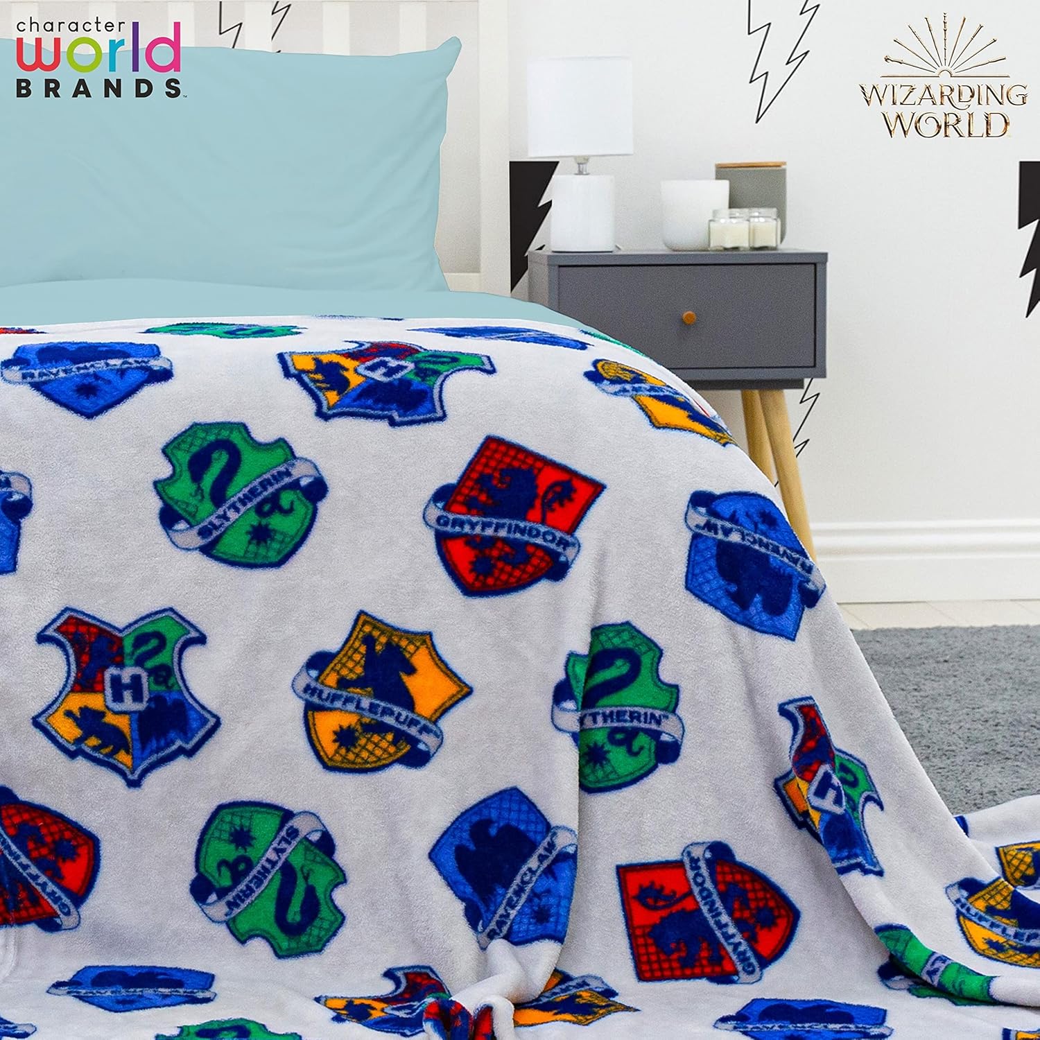 Harry Potter Hogwarts Brave Design Fleece Blanket | Super Soft Reversible 2 Sided Throw