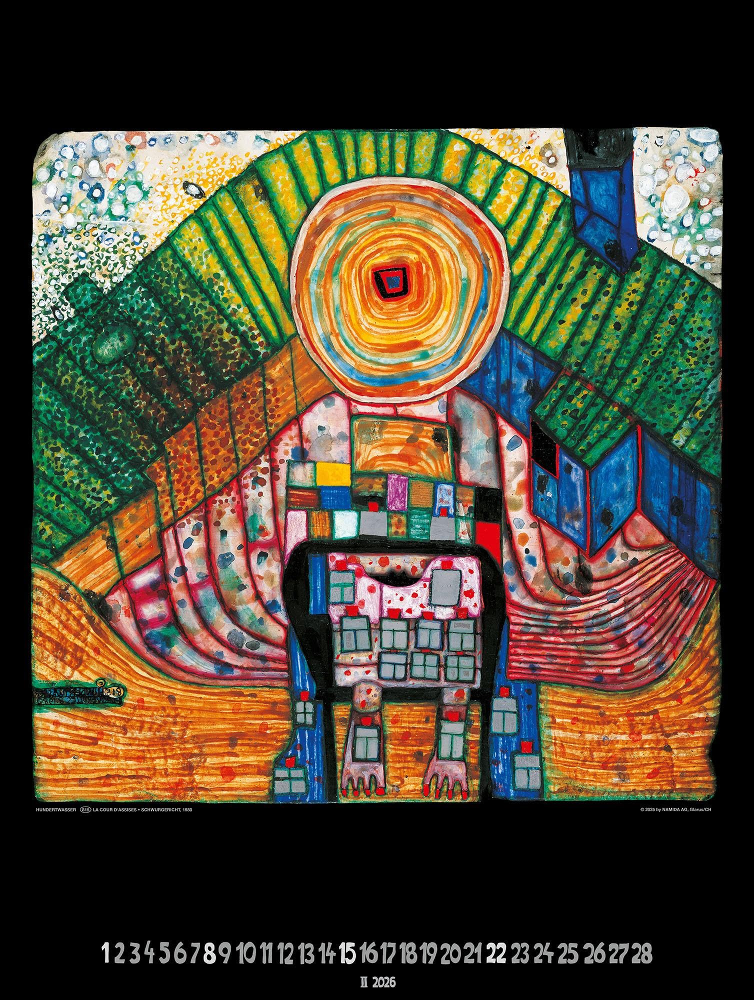Großer Hundertwasser Art Calendar 2026: Limited Collectors Edition