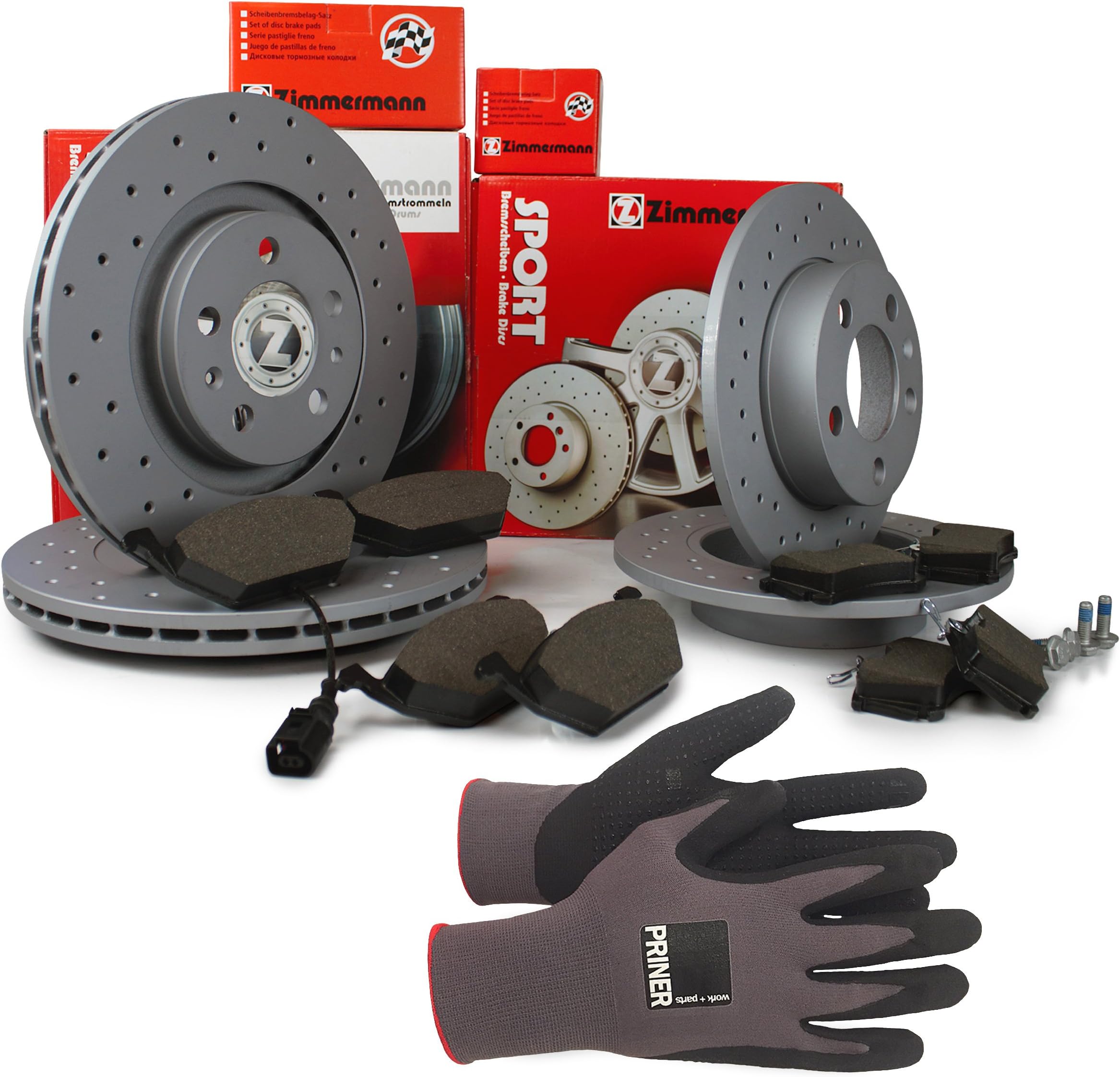 Zimmermann Bremsen Set Für Audi A3, Seat Leon - Bremsscheiben & Beläge Vorne