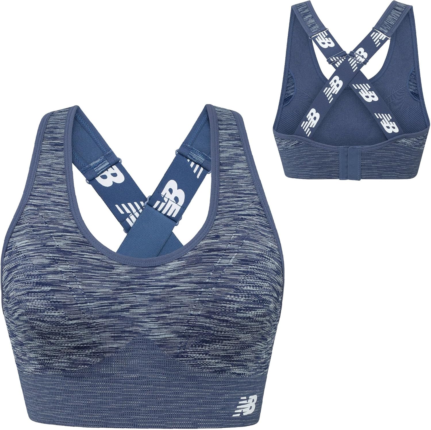 New Balance Women's Seamless High Impact Sports Bra with Adjustable Wide Straps and Removal Pads - Image 5