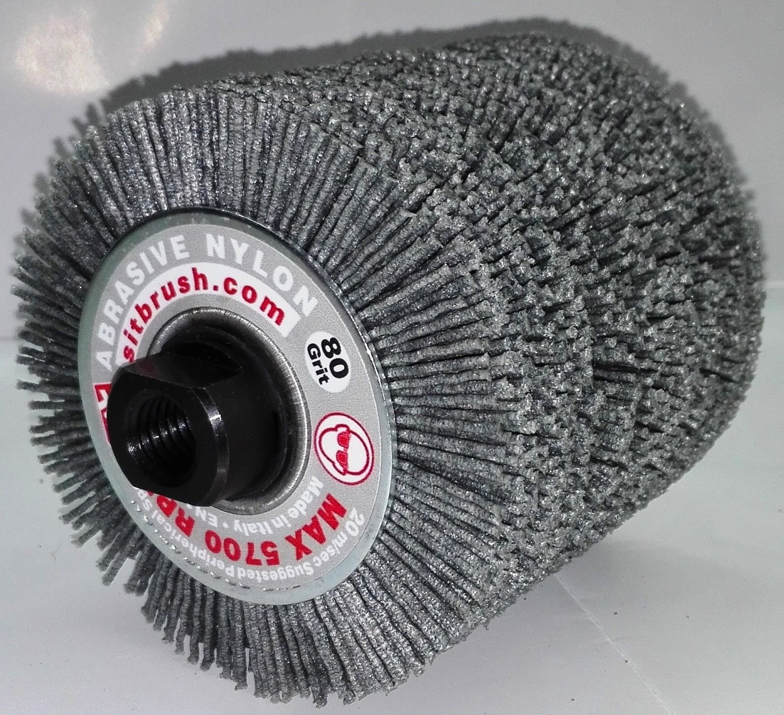 Spazzola A Rullo Abrasivo In Fibra Sintetica 120x100mm - Grana 60 Per Levigatrici, Metallo E Legno - Foto 6