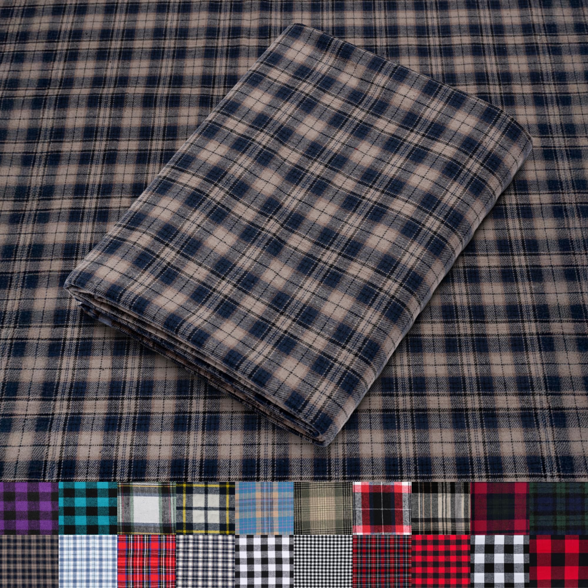 Pico Textiles 1 Yard Blue and Green Blackwatch Tartan Plaid Flannel Fabric - 60" Wide - 100% Cotton - Sold by The Yard - for Shirts, Scarves, Pajamas & Receiving Blankets — view 68