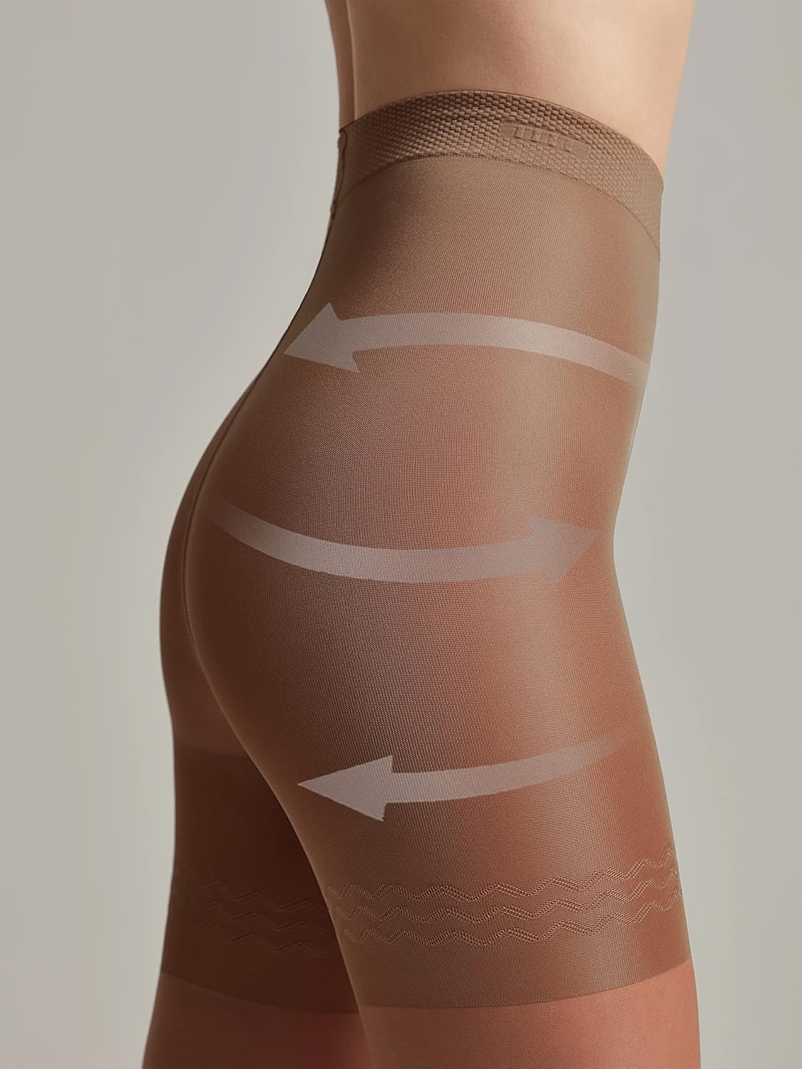 Conte Women's Nude Body Shaping Sheer Compression Pantyhose Tights - Control - Image 2