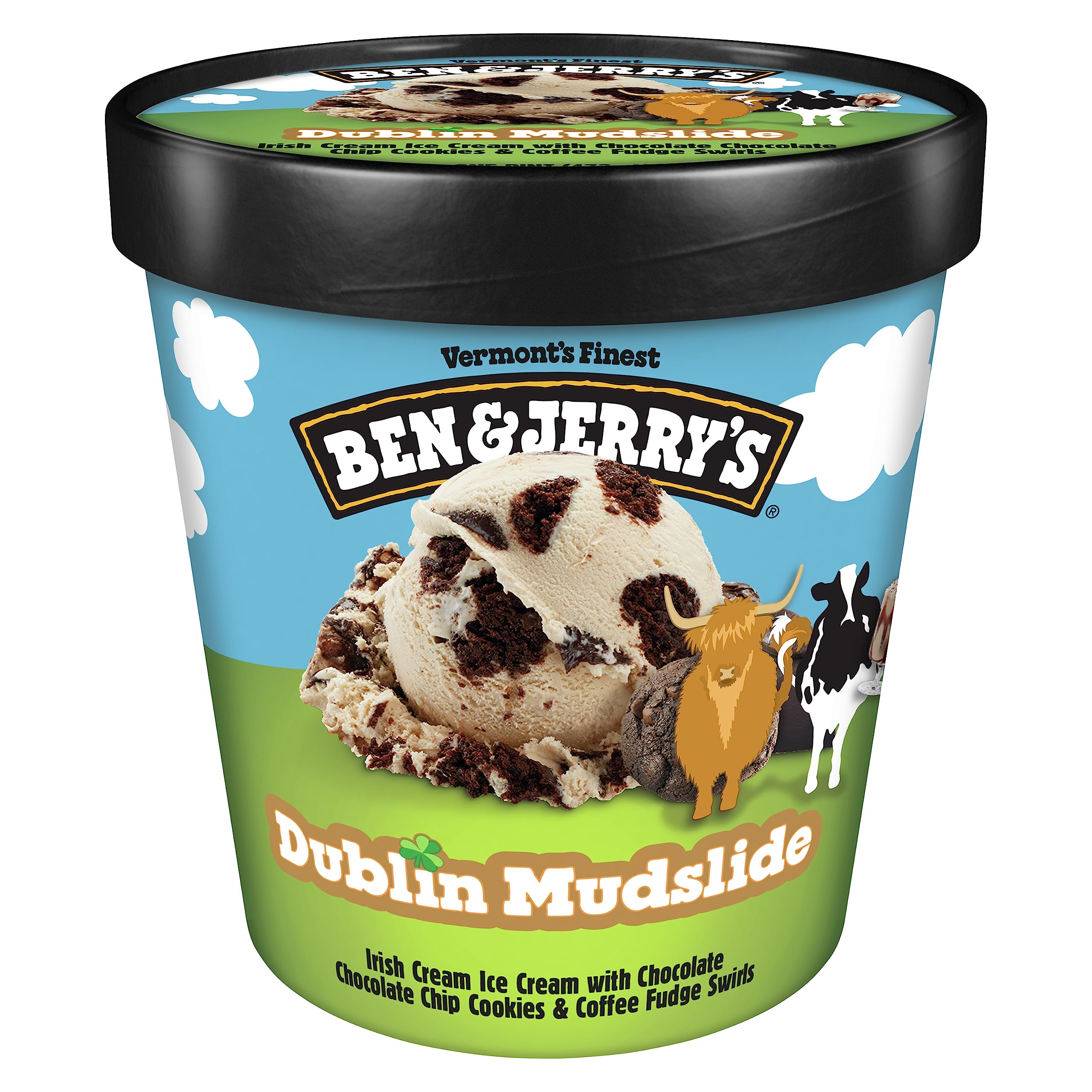 Ben Jerrys Dublin Mudslide Irish Cream Ice Cream Pint Non-GMO 16oz — view 4