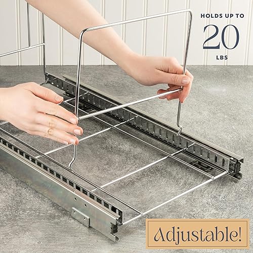 Miniatura 7 de Hold N Storage - Bote de basura extraíble debajo del gabinete cubo de basura no incluido resistente con garantía limitada de 5 años requiere una