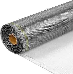 304 Stainless Steel Mesh Screen Roll 47.2 inch x 98.4 ft Window Screen Replacement Wire Mesh for Air Vent Window Door Patio Porch Mesh Barrier for Block Flying Insects