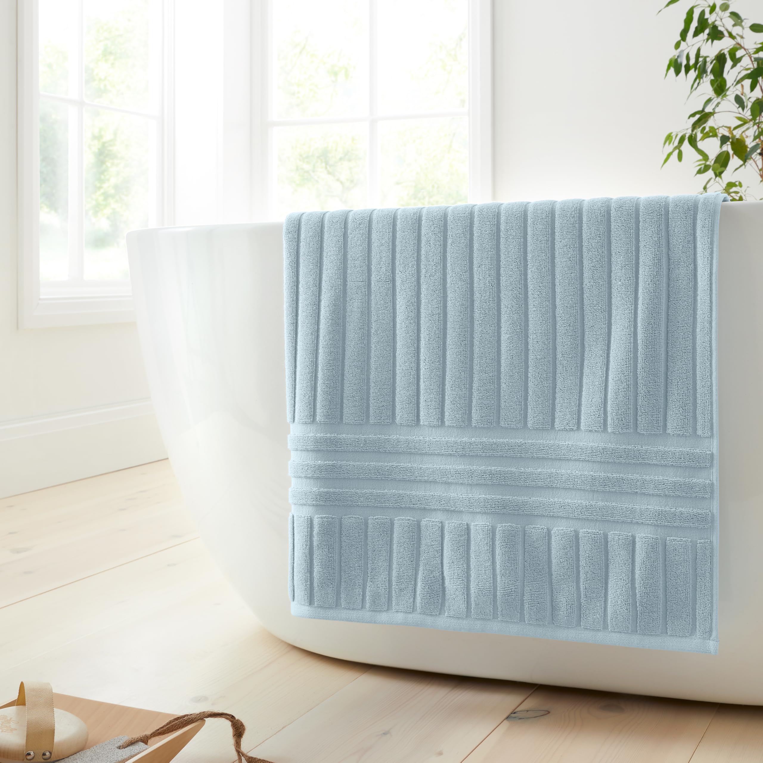 Bianca Hotel Cotton 100x150cm Bath Sheet Blue