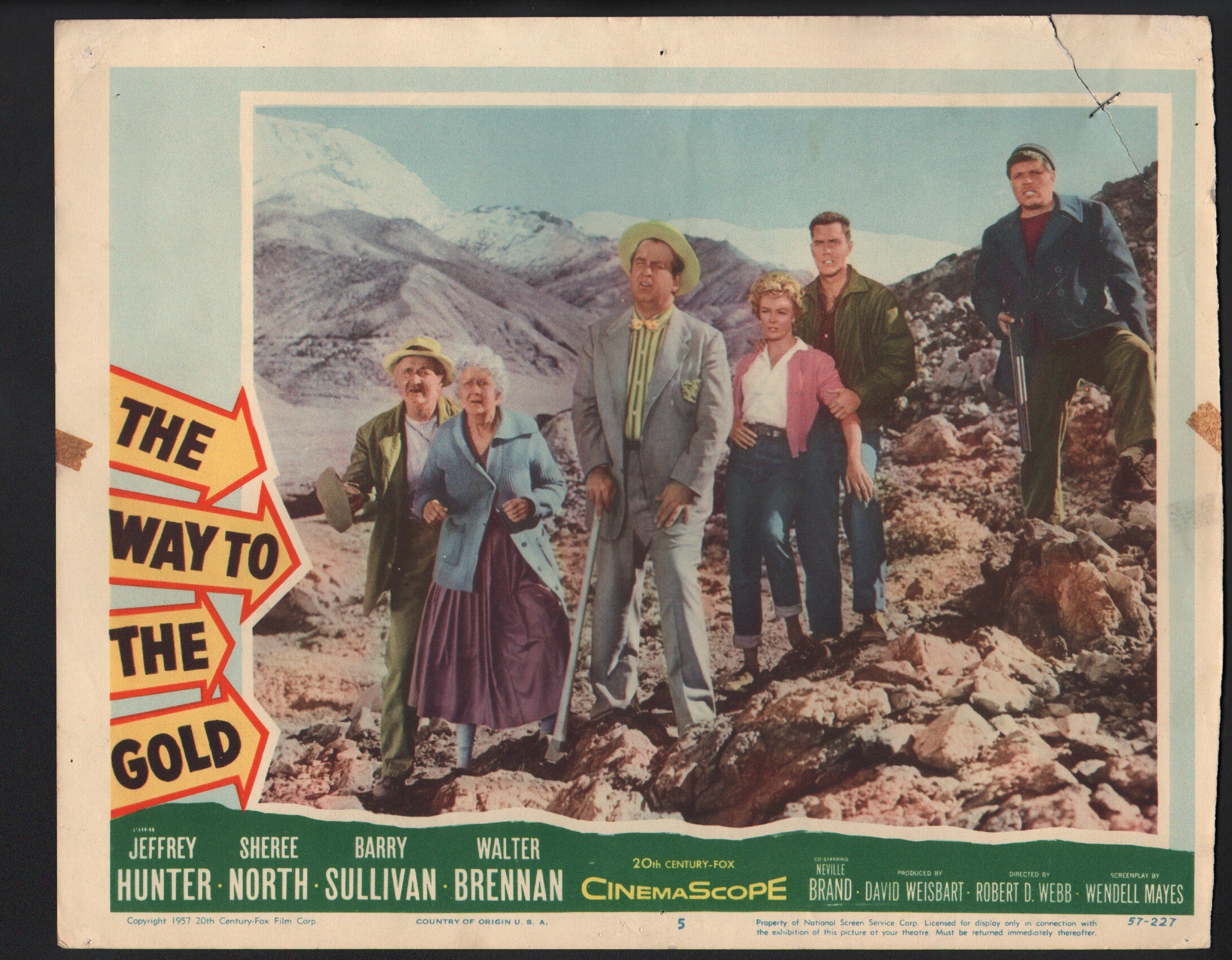 MOVIE POSTER: The Way to the Gold 11"x14" Lobby Card Jeffrey Hunter Sheree North G