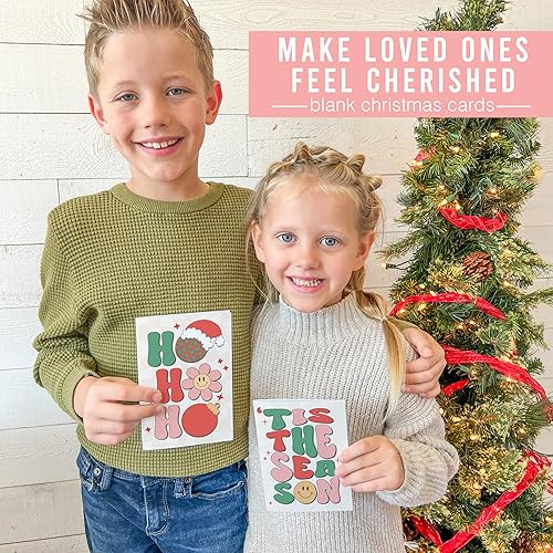 Miniatura 2 de 24 tarjetas navideñas retro a granel con sobres, tarjetas navideñas en caja con sobres, paquete de tarjetas de Navidad con sobres, tarjetas de