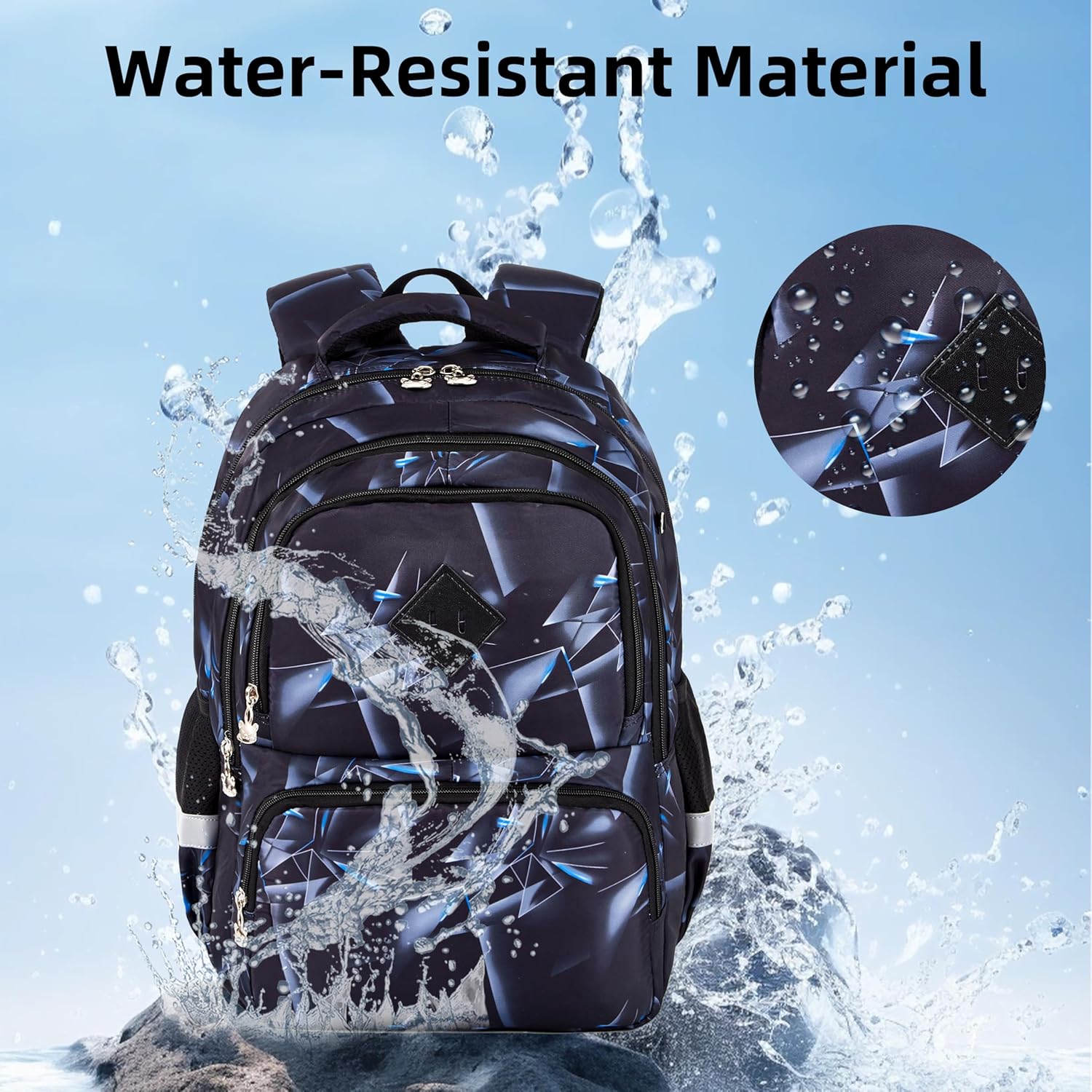 Cute Kids Backpack for Girls and Boys Lightweight School Bag for Preschool, Primary,Teenage & Elementary Students Bookbag for Kids Aged 3-12(17inch, Black)