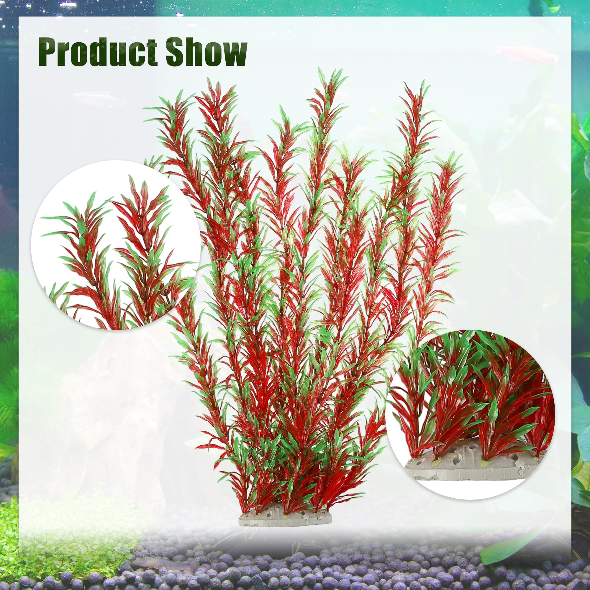 CAPASTEC Large Aquarium Plastic Plants, Tall Aquarium Plants, Big Aquarium Plastic Plants for Fish Tanks Decor, 21.26