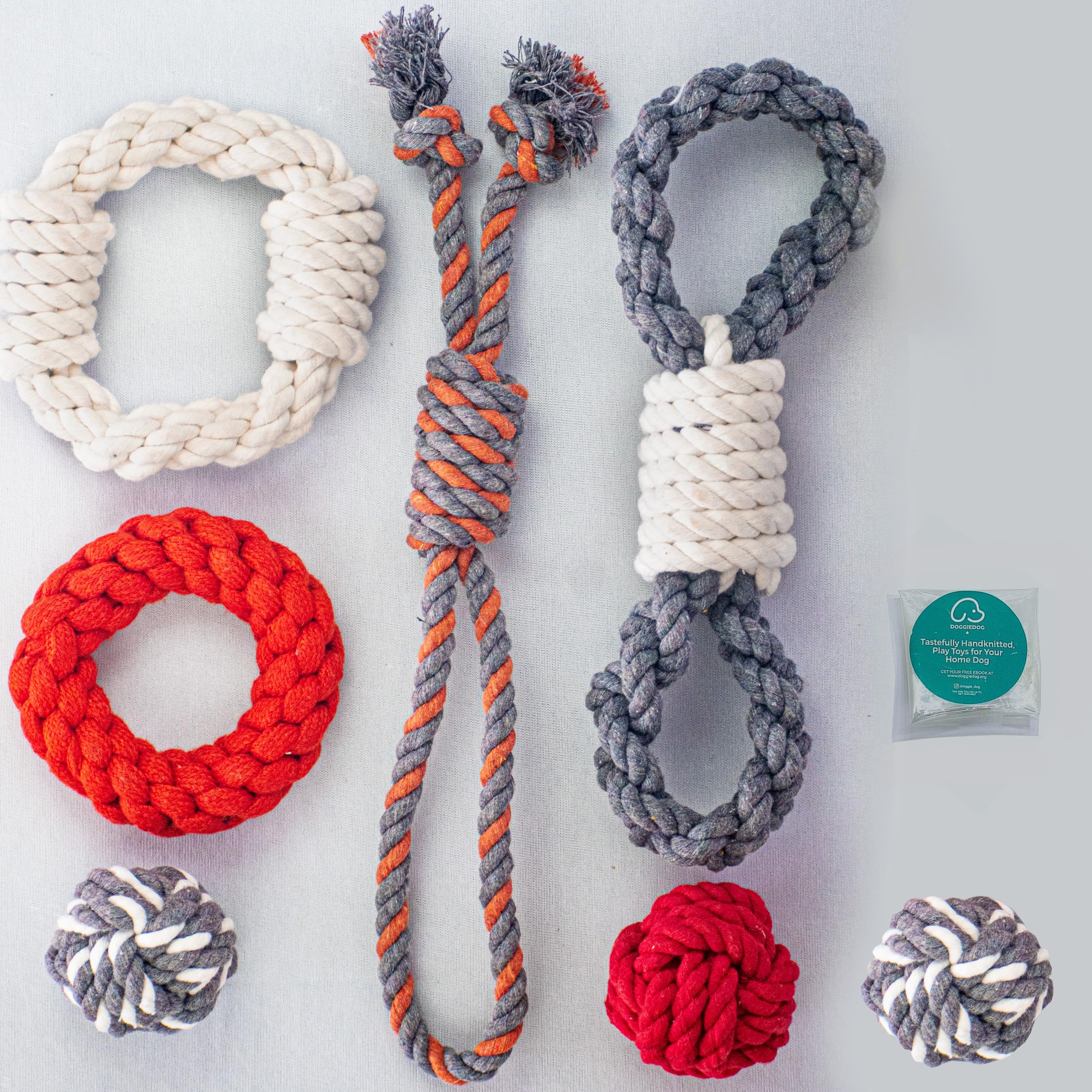 DOGGIE DOG Attractive Dog Toys for Large Dogs, Accessories for Puppies, Pets, Puppy, Medium & Adults, chew Rope Small pups for Playing & Chewing Combo (7IN1 Twisted - Ultra Robust) (B0CCSR7LCX) Amazon Price History, Amazon Price Tracker