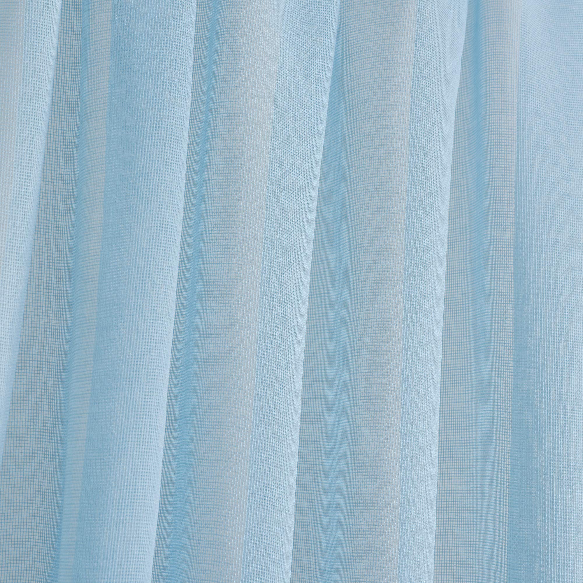 Megachest gathering tape voile curtain(linen-like blue, W 56" x L 54" (2 Panels))