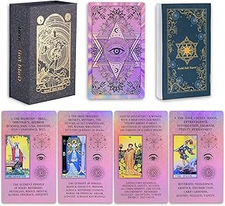 Sponsored Ad - SIOKUY Tarot Cards with Meanings on Them, Gorgeous Classic Tarot Deck, Durable Waterproof Plastic Tarot Dec...