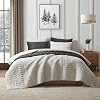 Wonderful Faux Fur Quilt Set Twin Size,Ultra Soft Plush Shaggy Quilt Set for TwinBed,2 Piece Luxurious Fluffy Cream Stitching Quilt Set Geometric Pattern Quilted Bedspread and Coverlet for All Season