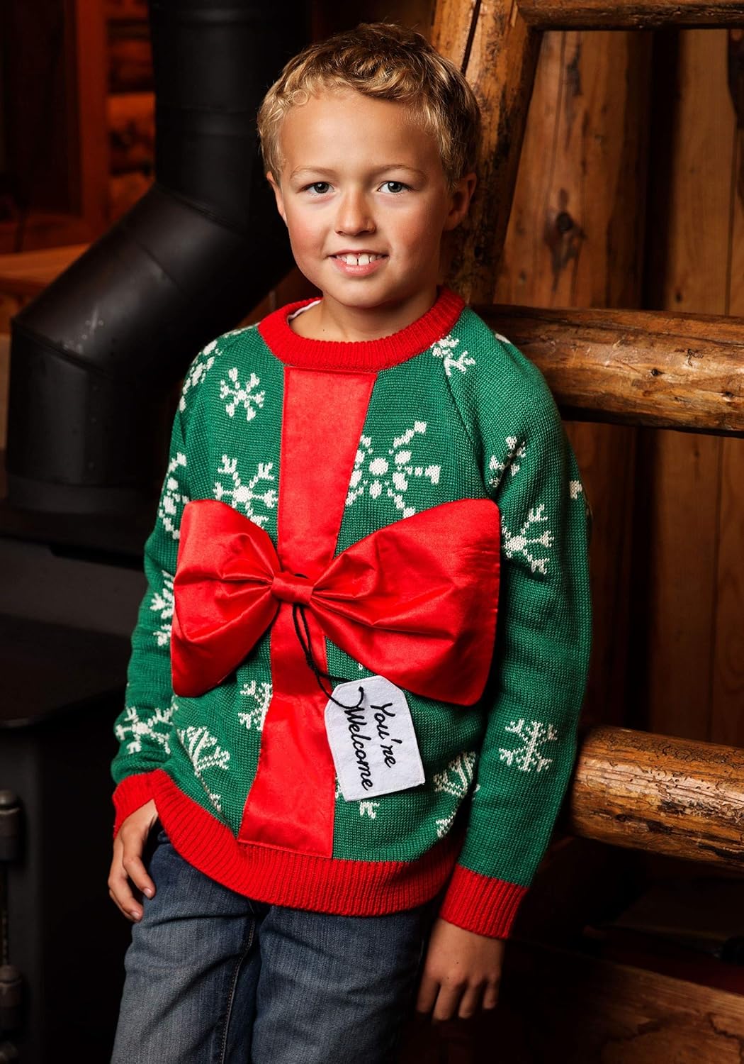 Kid's Present Ugly Christmas Sweater : Clothing, Shoes & Jewelry