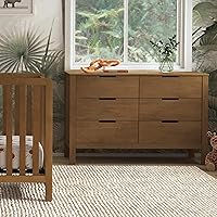Vista 2 de Carter's by Davinci Colby - Cómoda para bebé con 6 cajones, certificado GREENGUARD Gold, cómoda doble de madera para niños, cómoda de almacenamiento