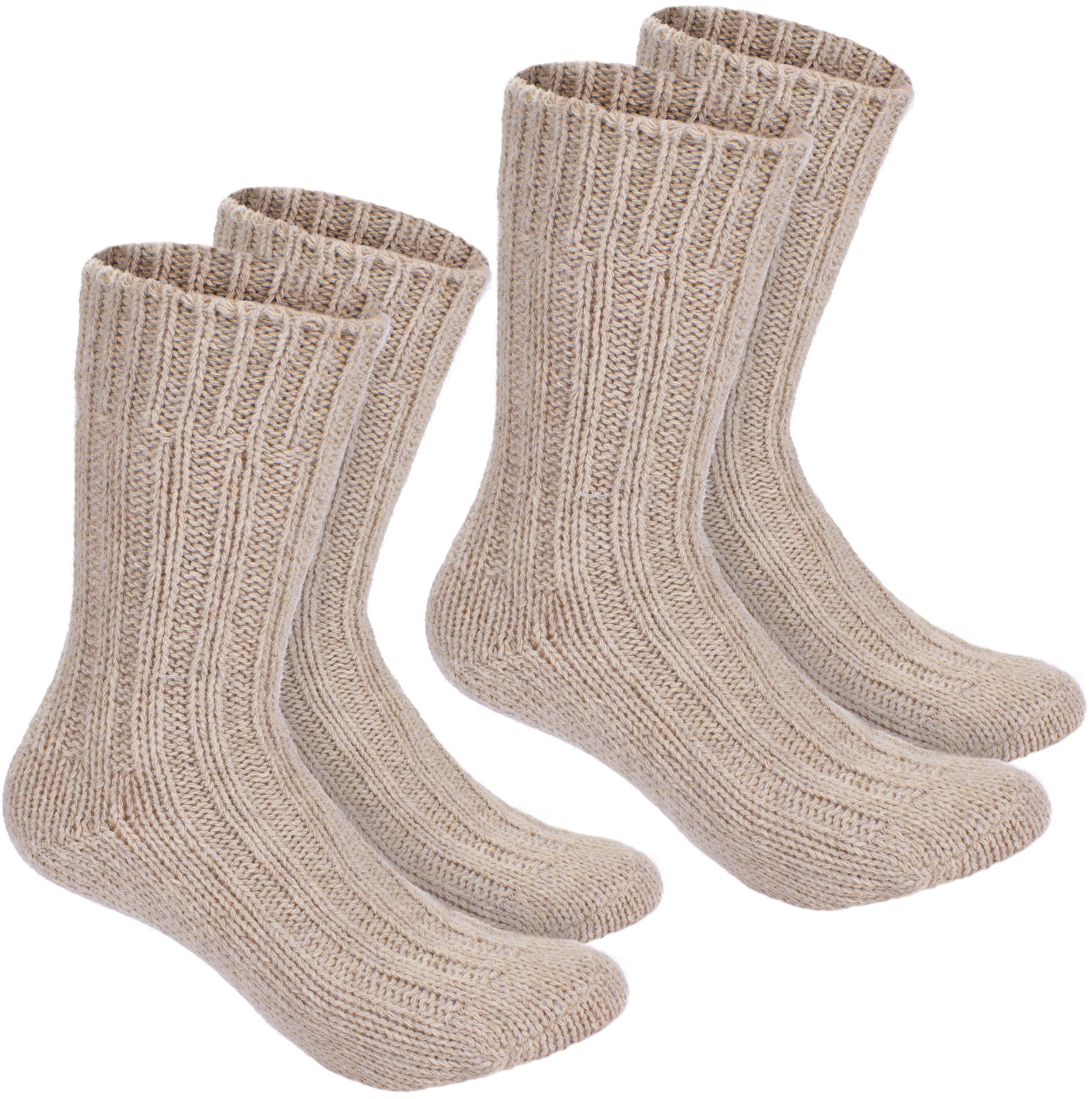 BRUBAKER 2-Pair Alpaca Wool Socks