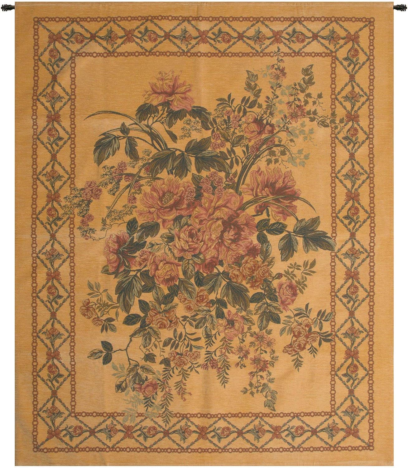 Floralie European Tapestry - 55 in. x 69 in. Cotton/Viscose/Polyester by Charlotte Home Furnishings