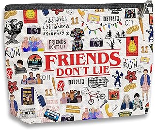 Funny Strangeness Merchandise TV Shows Makeup Bags for Women Teen Girl Friends Birthday Christmas Gift Idea Travel Toiletry Makeup Organizer Zipper Pouch