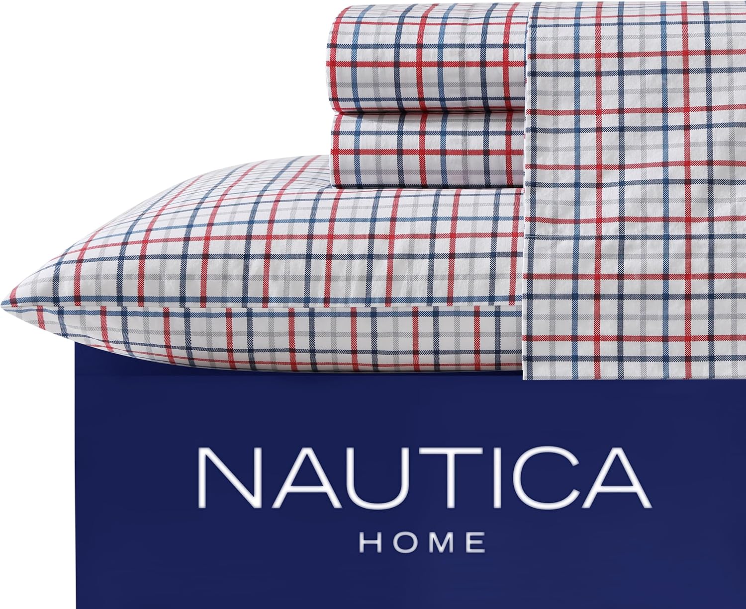 Nautica - ツインシーツセット、コットンパーケール寝具セット、クリスプ&amp;クール、軽量&amp;通気性(ボートタターソ