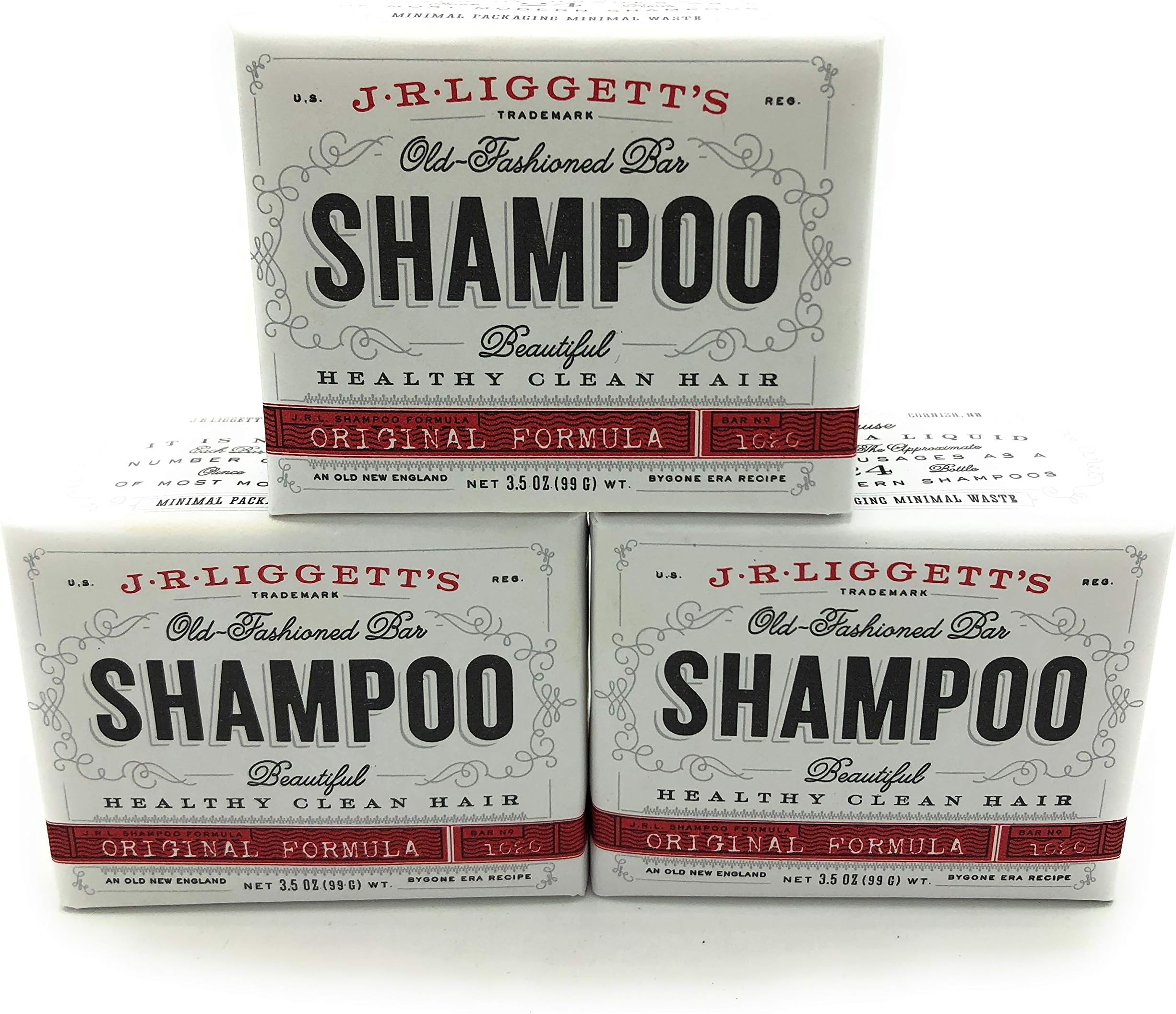 J.R. Liggett's Shampoo-Original Old-Fashioned Bar - 3.5 Ounce (Pack of 3)