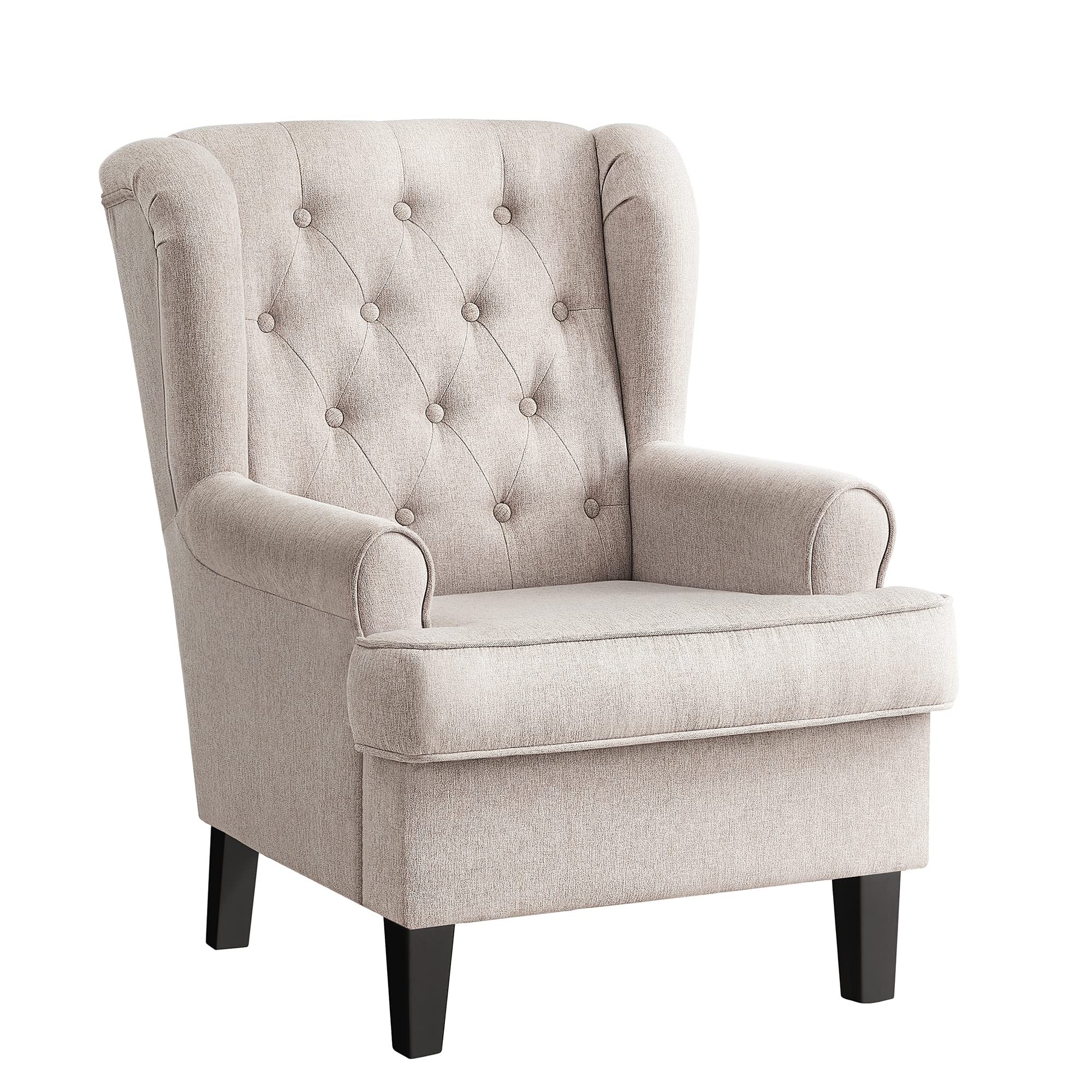 Buy VASAGLE Wingback Chair, Accent Chair, Tufted Fabric Armchair for
