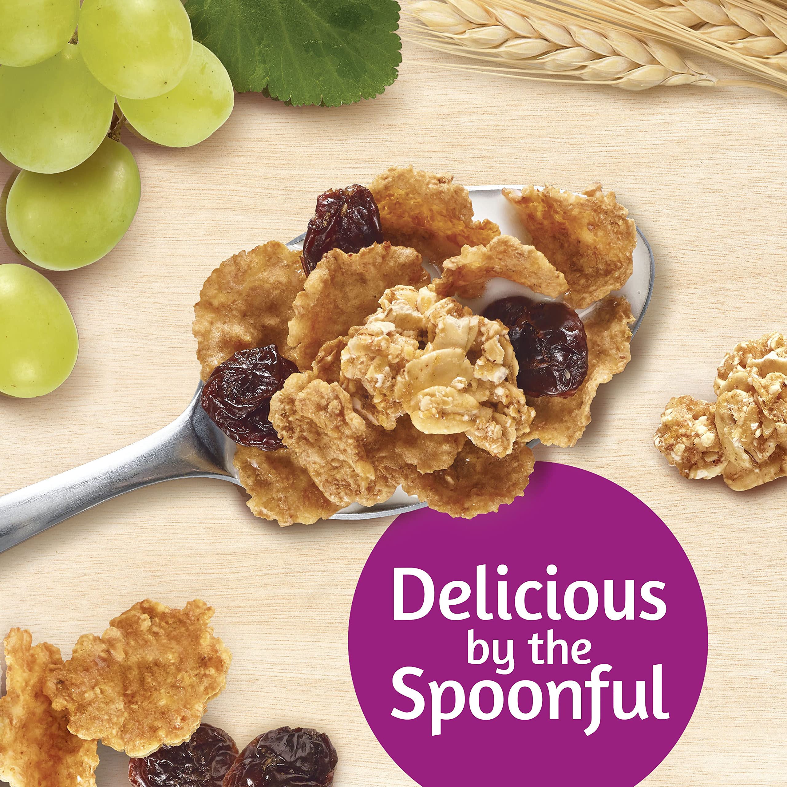 Kellogg's Raisin Bran Crunch Breakfast Cereal, Fiber Cereal, Made with