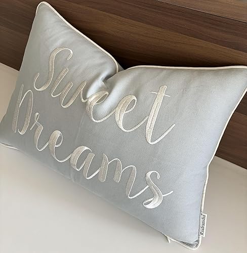 Miniatura 4 de Rudransha Sweet Dreams - Funda de almohada bordada para decoración de dormitorio, 12 x 18 pulgadas, huevo de Robins