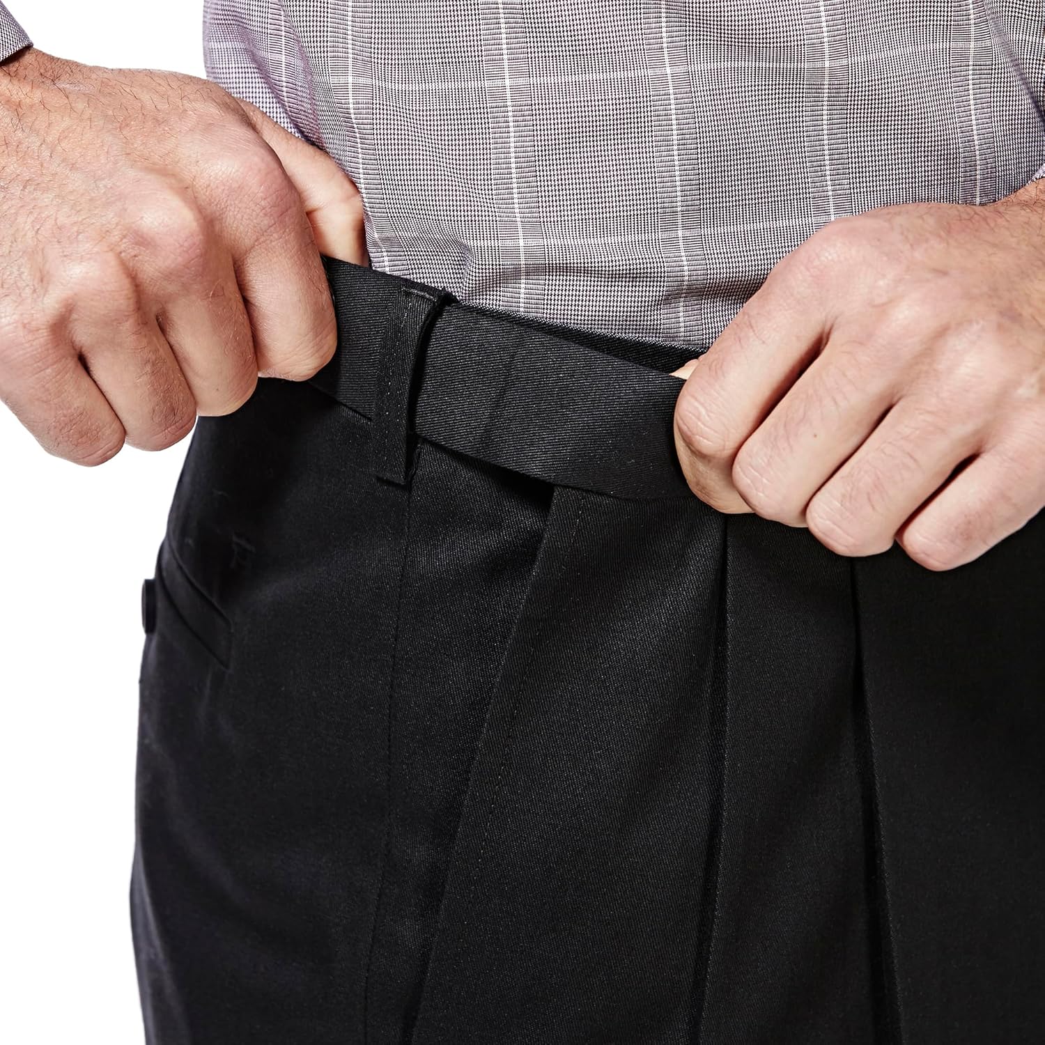 Haggar Men's Premium No Iron Khaki Classic Fit Pleat Front Pant (Regular and Big & Tall Sizes) - Image 4