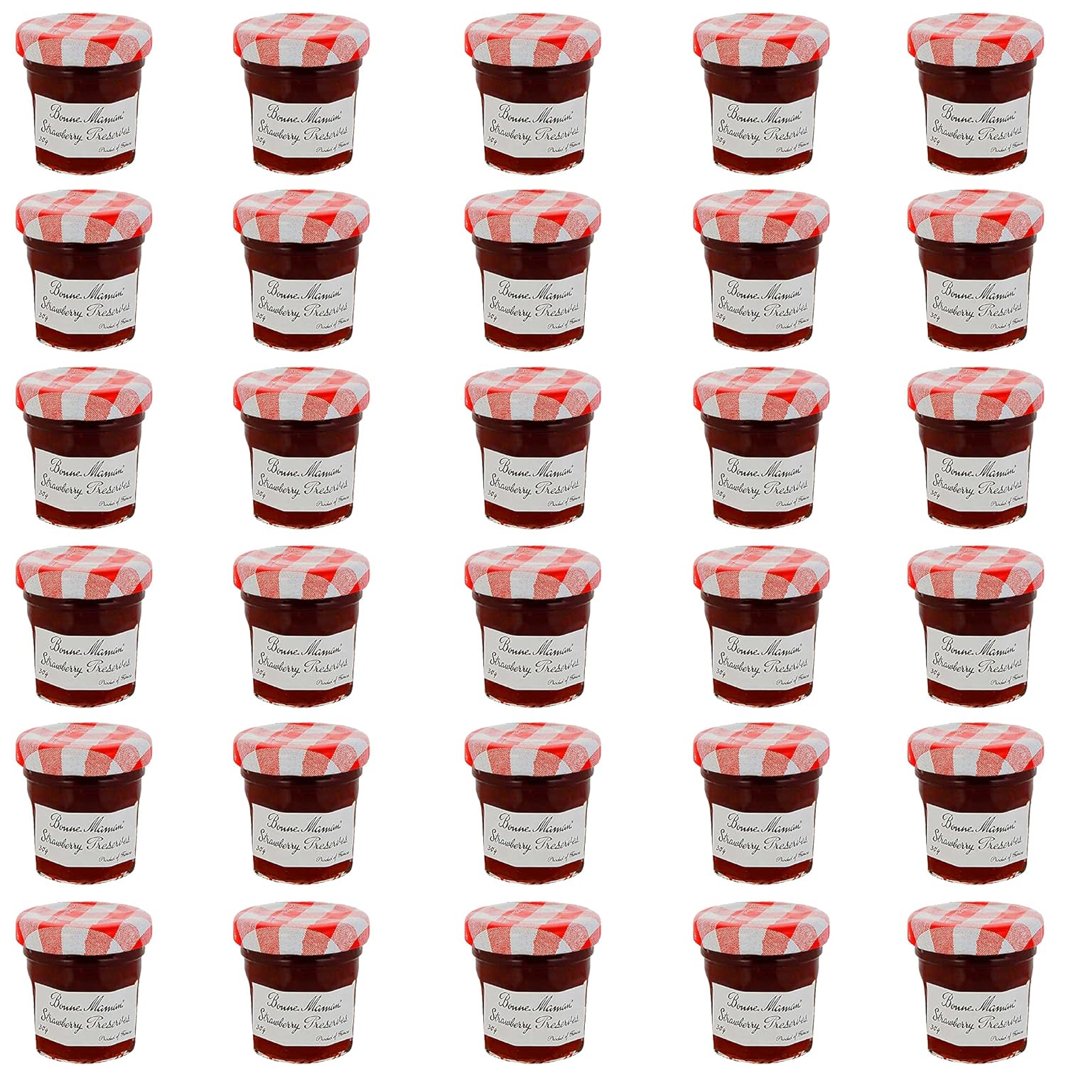 Bonne Maman Strawberry Preserve Mini Jars 30 PCS x 1 OZ