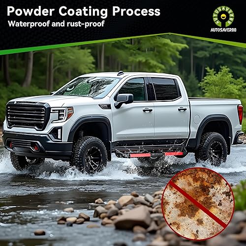 Miniatura 33 de AUTOSAVER88 Estribos compatibles con Dodge Ram 1500 Crew Cab 2009-2018, 2019-2024 1500 Classic, 2010-2026 Ram 2500/3500, barras laterales Nerf