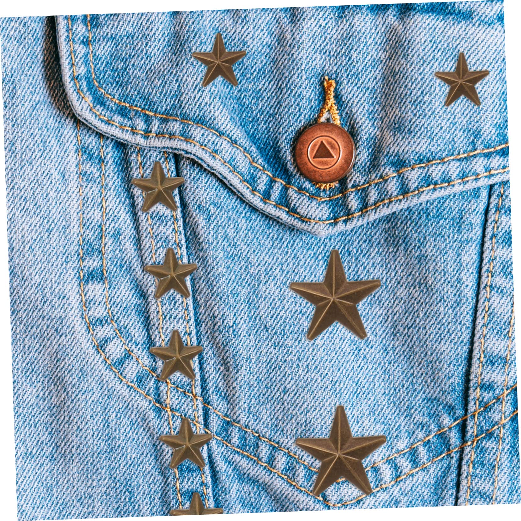 NUOBESTY 4 Juegos De Remaches De Estrella De Fácil Instalación Remaches Metálicos Para Ropa Bolsos Accesorios De Moda 150 Piezas X 4