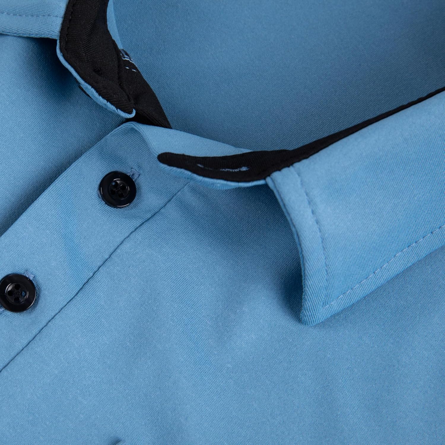 Polo Shirts for Men Long Sleeve Golf Shirt Classic 3-Botton T-Shirt Business Casual Sports Tops with Pocket - Image 3