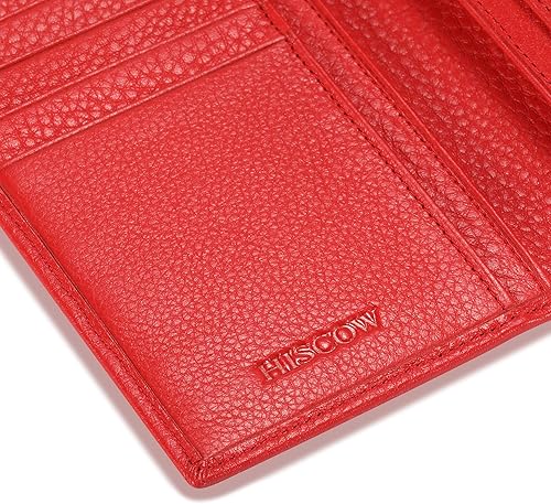 Miniatura 9 de HISCOW Cartera larga plegable con 15 ranuras para tarjetas de crédito piel de becerro italiana Rojo