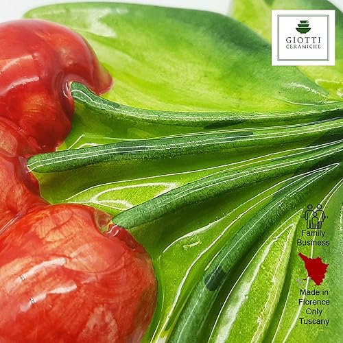 Miniatura 5 de Italian Ceramic Fruits decoration for Kitchen - Hand Painted Grapes Cherries Lemon wall decor - Make your decorations with Artificial Fruits -