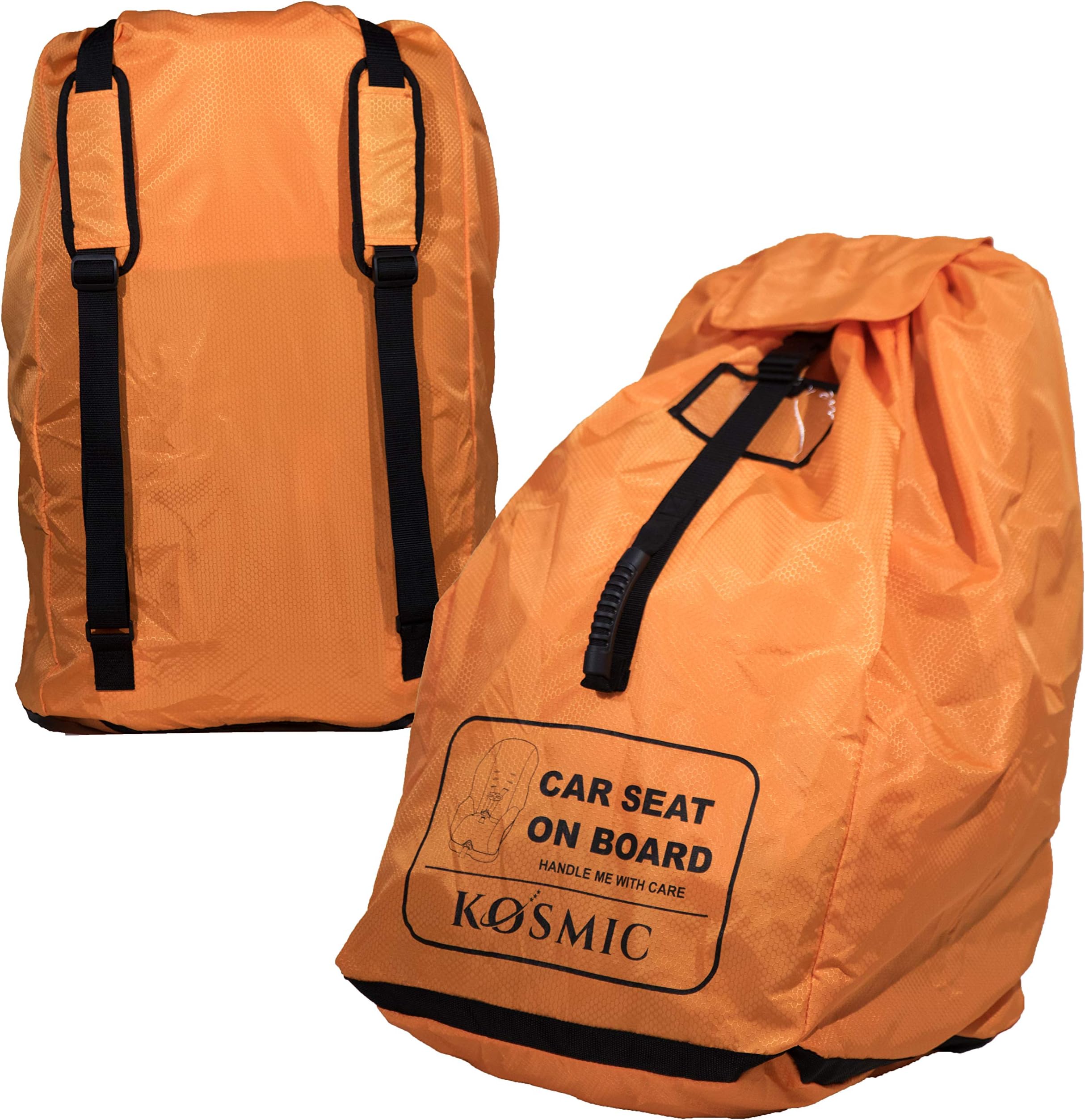 Car Seat Travel Bag for Airplane - Cover and Protect Your Child’s CarSeat or Booster Seat with Kosmic Carry Bags - Baby and Kids Air Travel Essentials