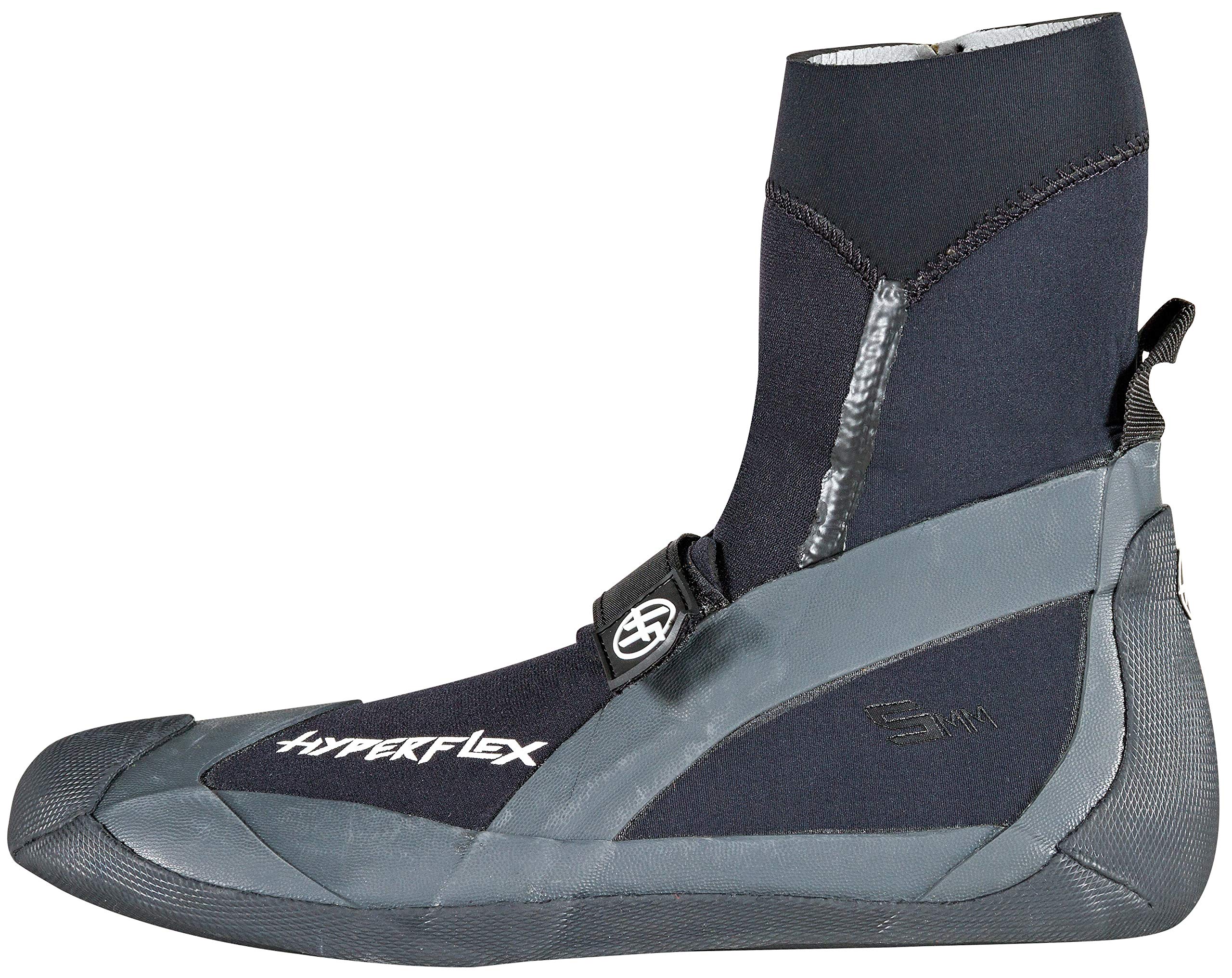 Hyperflex Pro Series Round Toe Surfing Boots - Available in 3MM, 5MM or 7MM – Keep Warm, Feels Like Your Barefoot, Black 5
