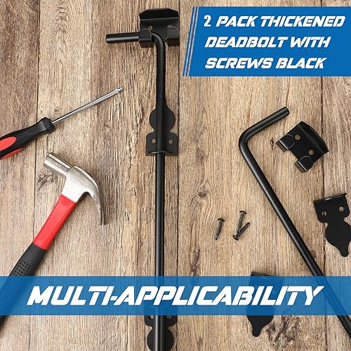 Miniatura 5 de Zonon 2 piezas de pernos de caña resistentes para puerta de caída, herrajes para puerta de tierra, tope de puerta, pasador de caída para vallas de