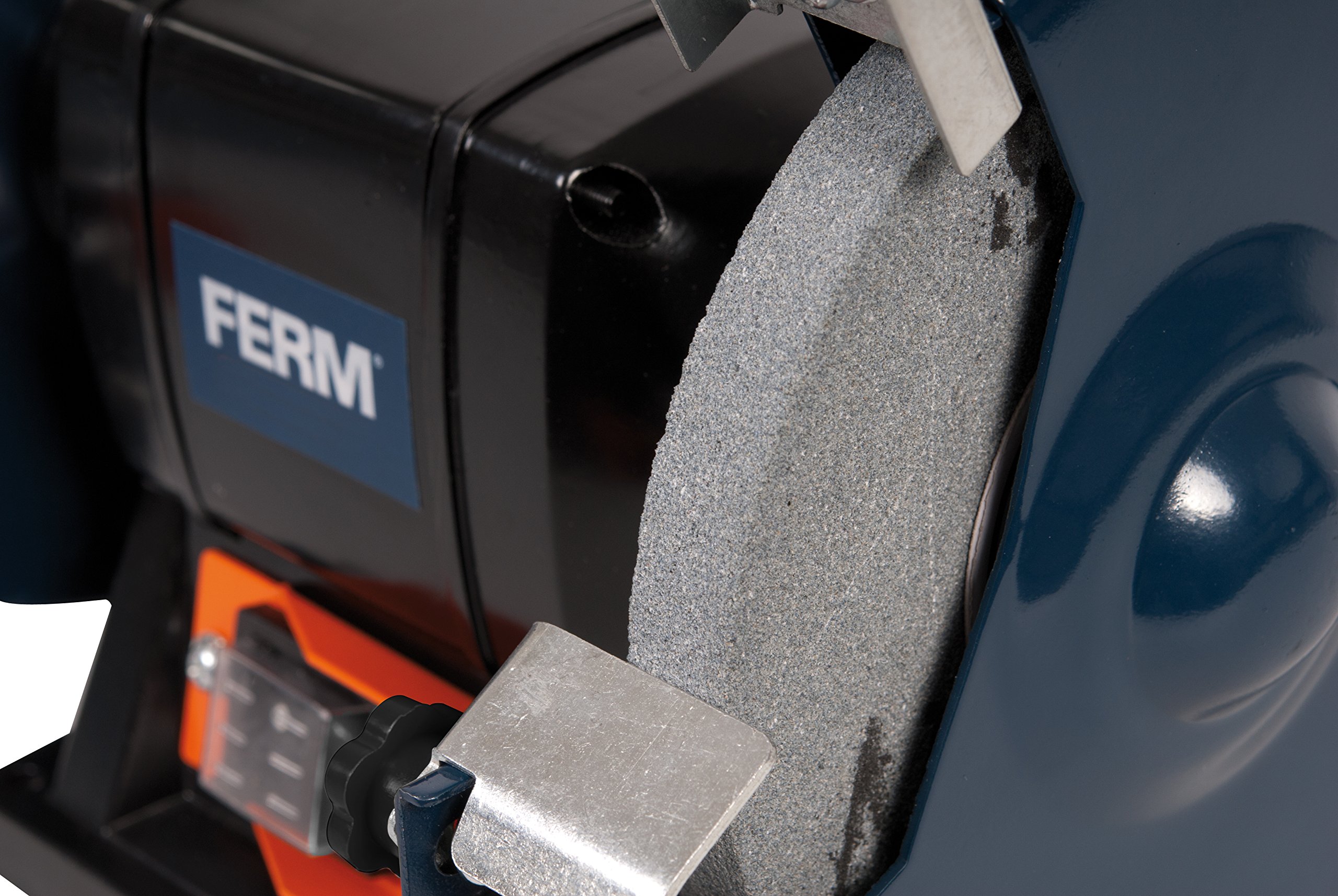 FERM Touret à meuler 150W 150mm - Incl. 2 pierres à aiguiser